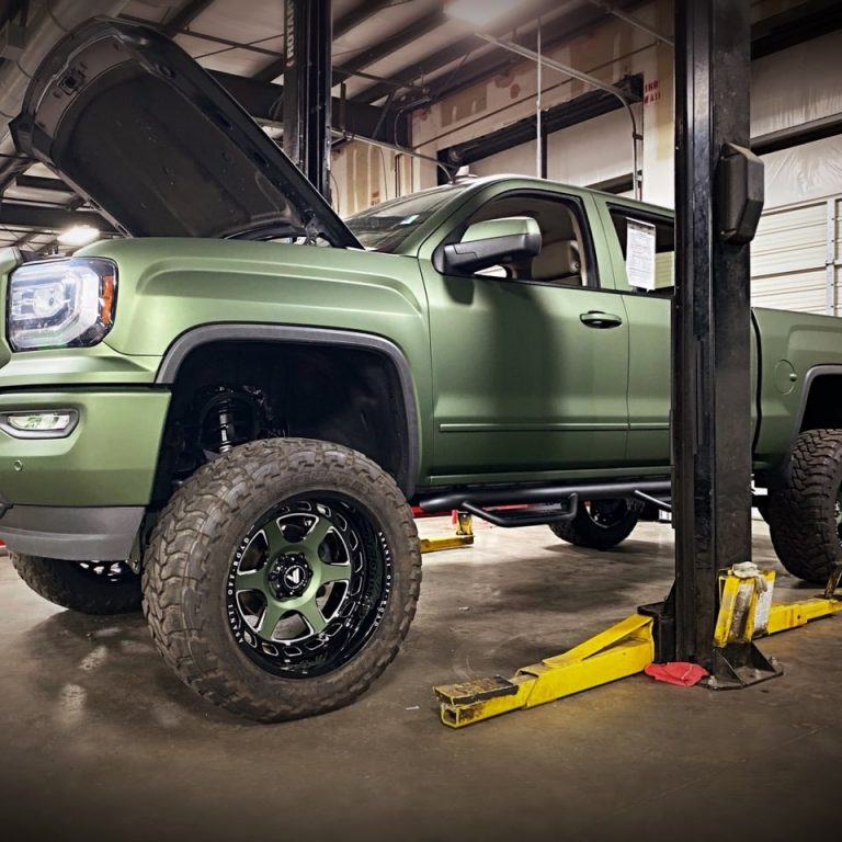 Matte Metallic Moss Green GMC Sierra