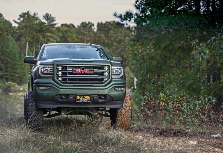 Matte Metallic Moss Green GMC Sierra